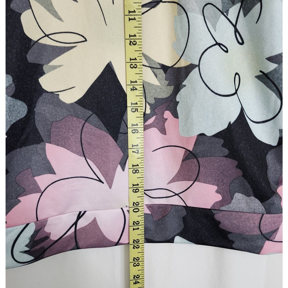 Adidas Tricot Multicolor Floral Athleisure Gym Full Zip Jacket Girls Large 14 - Picture 9 of 9